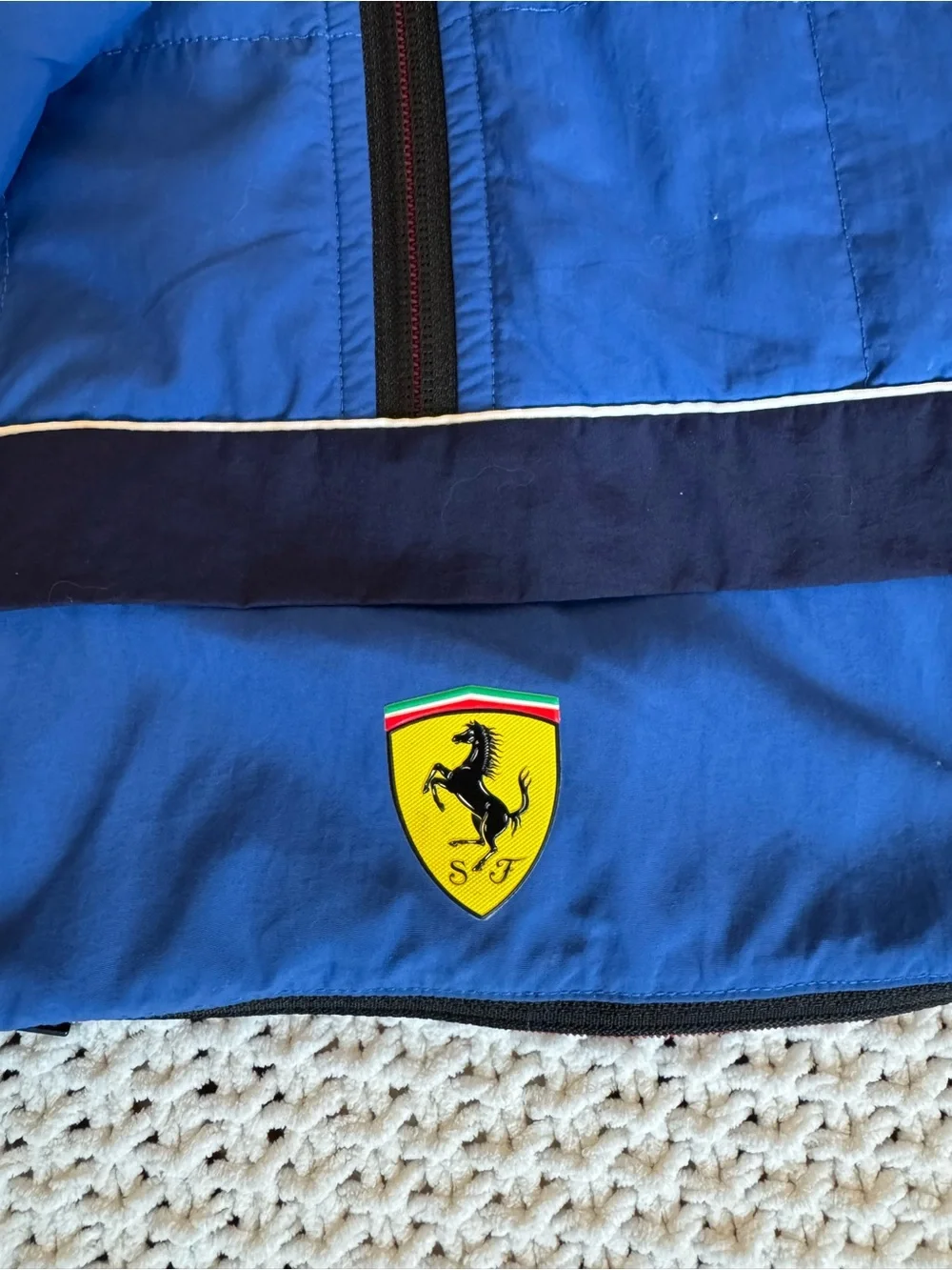 PUMA Scuderia Ferrari Anorak Windbreaker Men’s XL Blue Red